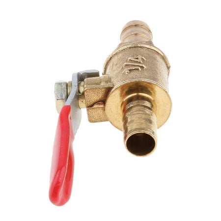 5pcs 5/16 Male to Male Barbed Tail Lever Handle Brass Switch Ball Valve 12mm